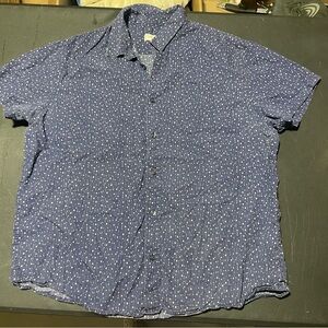 Casual Blue Button-Down Shirt for Men